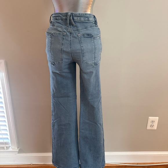 Women's Blue Flared Good American Jeans - Picture 2 of 5